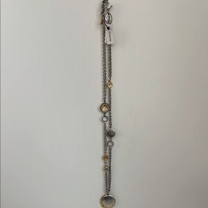 Chico's Silver and Gold Modern Necklace